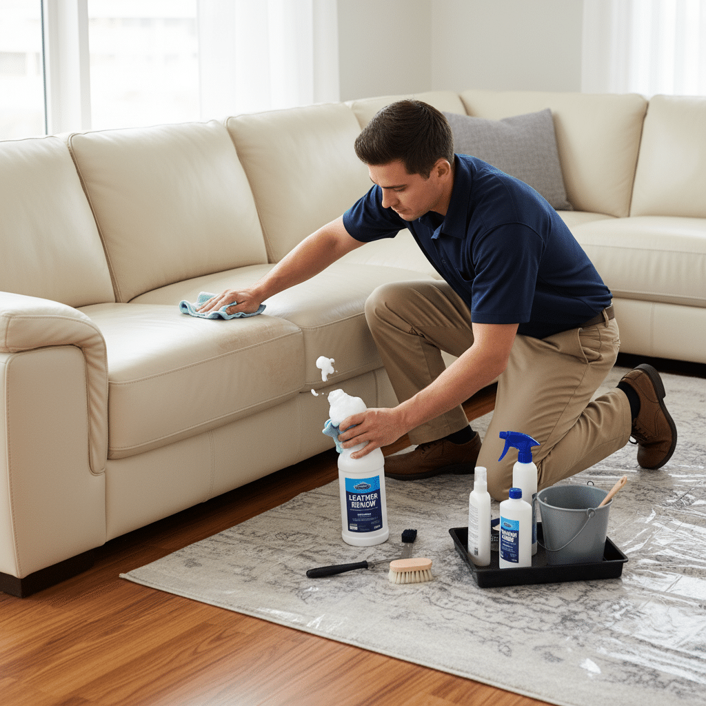Removing stain from leather couch